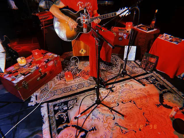 Close on the acoustic take
