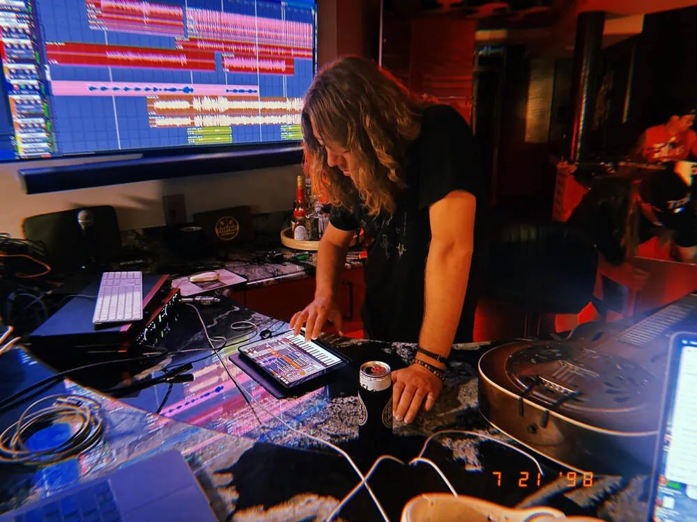 At the mixing console