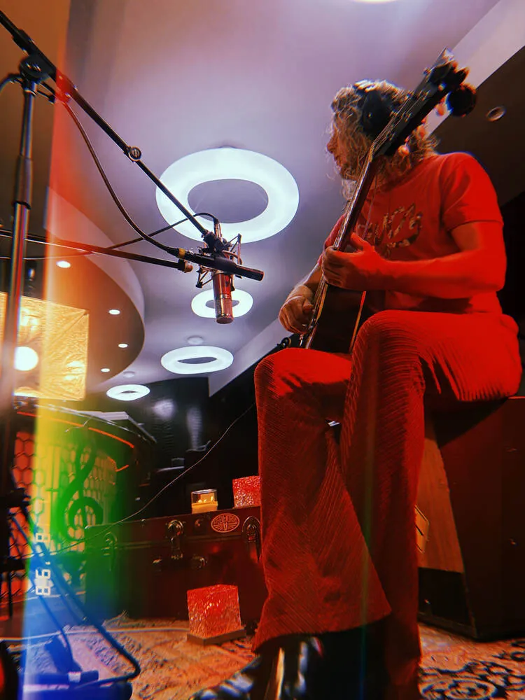 Guitar take at the room mic